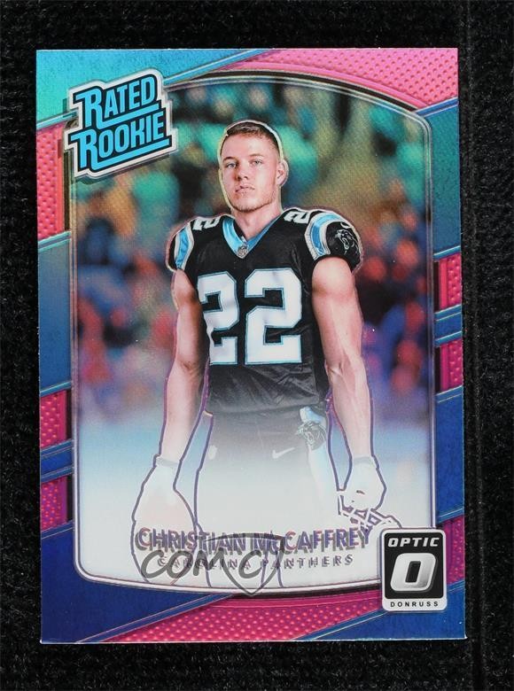 2017 Donruss Optic Rated Pink Prizm Christian McCaffrey #168 Rookie RC 0yp5