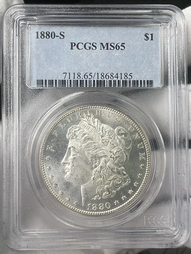 1880-S $1 Morgan Dollar 90% Silver PCGS MS65 San Francisco Early US Coin