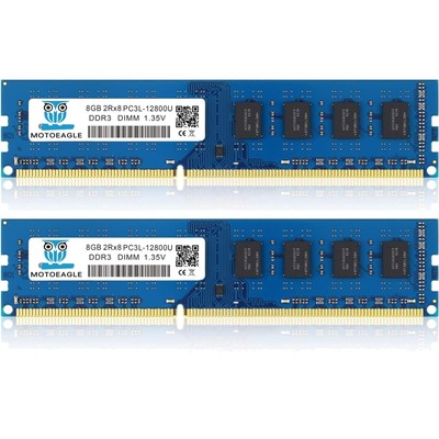 DDR3 Arbeitsspeicher 16GB Kit 2x8GB 1600MHz PC3L Desktop RAM 240-Pin