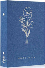 Photo Album 6X4 Slip In, Linen 300 Pockets Photo Albums Holds Landscape Only 10X