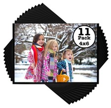 Iconikal Magnetic Picture Frame Photo Sleeves for 4x6 4 x 6 Inches, Black