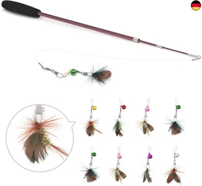 SONGWAY Interaktives Katzenspielzeug Feder ? Katzenspielzeug Set mit