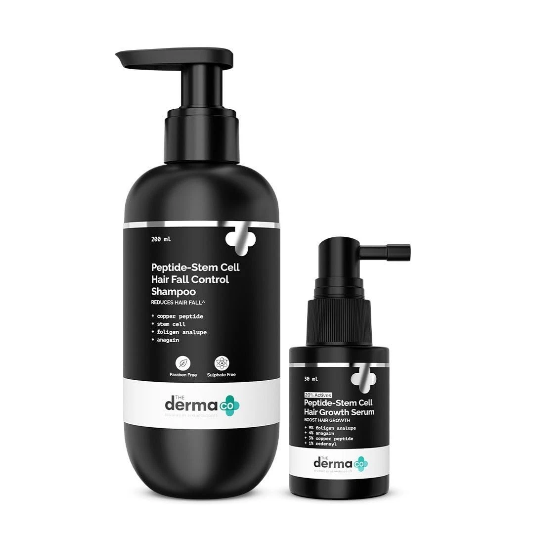 Peptide-Stem Cell Hair Fall Shampoo + Hair Growth Serum 200 ml + 30 ml