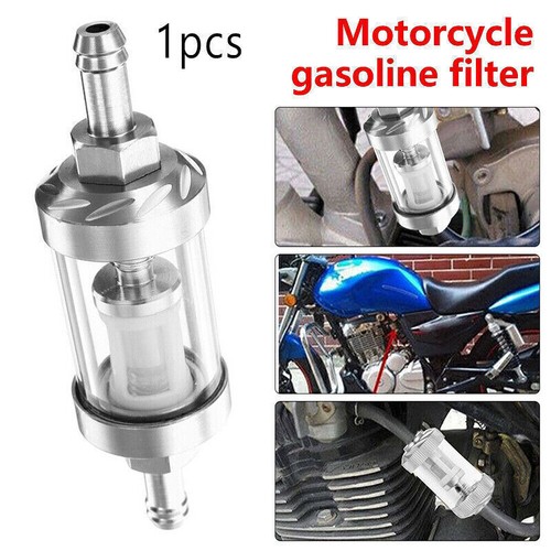 1Pcs Universal Petrol Inline Fuel Filter Set Large Car Part for 8mm Pipes - Picture 3 of 9