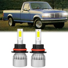 For Ford F150 1992-1996 - 2X 9007 Front LED Headlight Bulbs High/Low Beam 500%