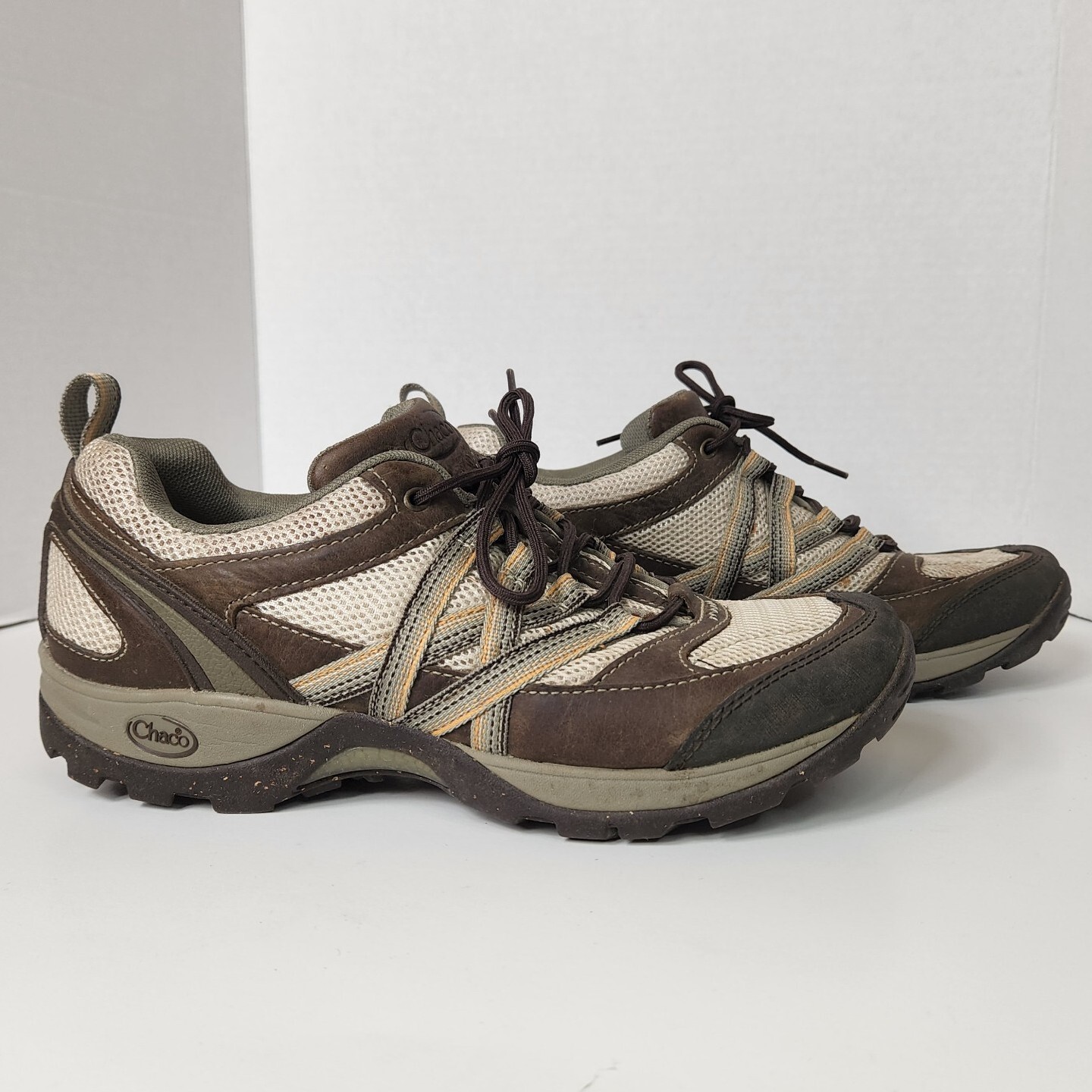 Chaco Zora Hiking Trail Shoes Brindle Brown Lace Up Mesh Low Top Women's 9  | eBay