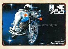 1972 motoecycle motorbike motorcycle H2 Mach IV 750 TRI Star metal tin sign