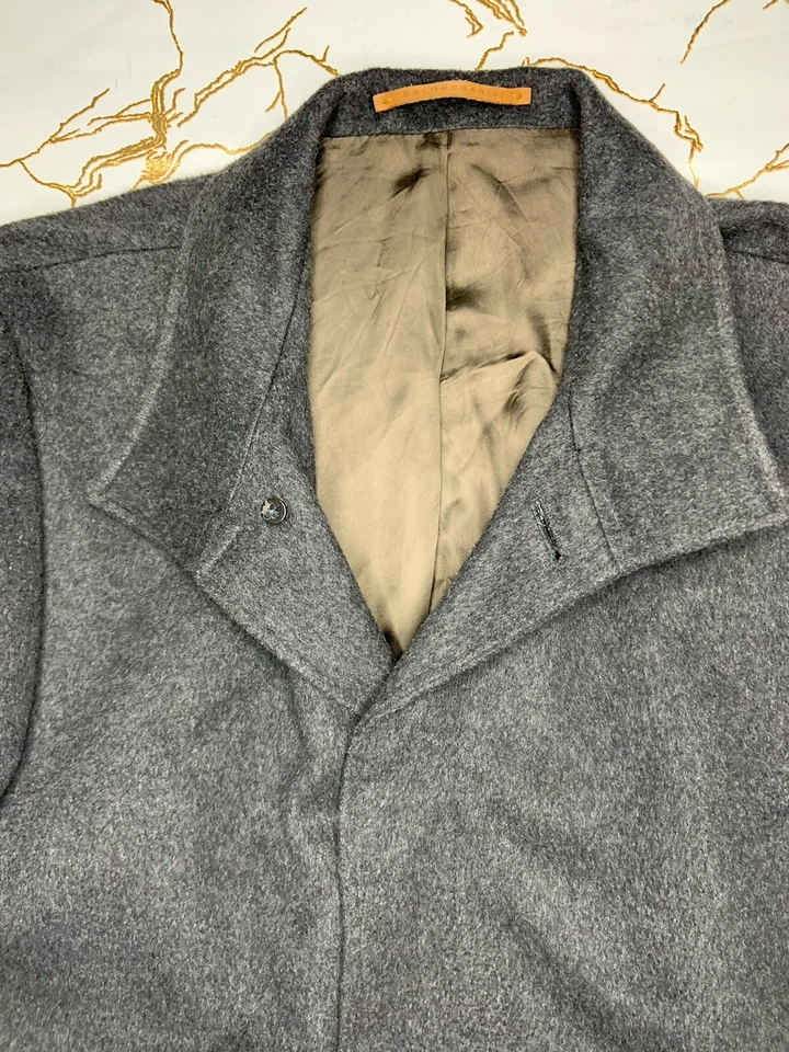 Abrigo Baldessarini HND Hanes’s Hombre Gris Lana Botones Ocultos Talla 54 Foto 3 de 4
