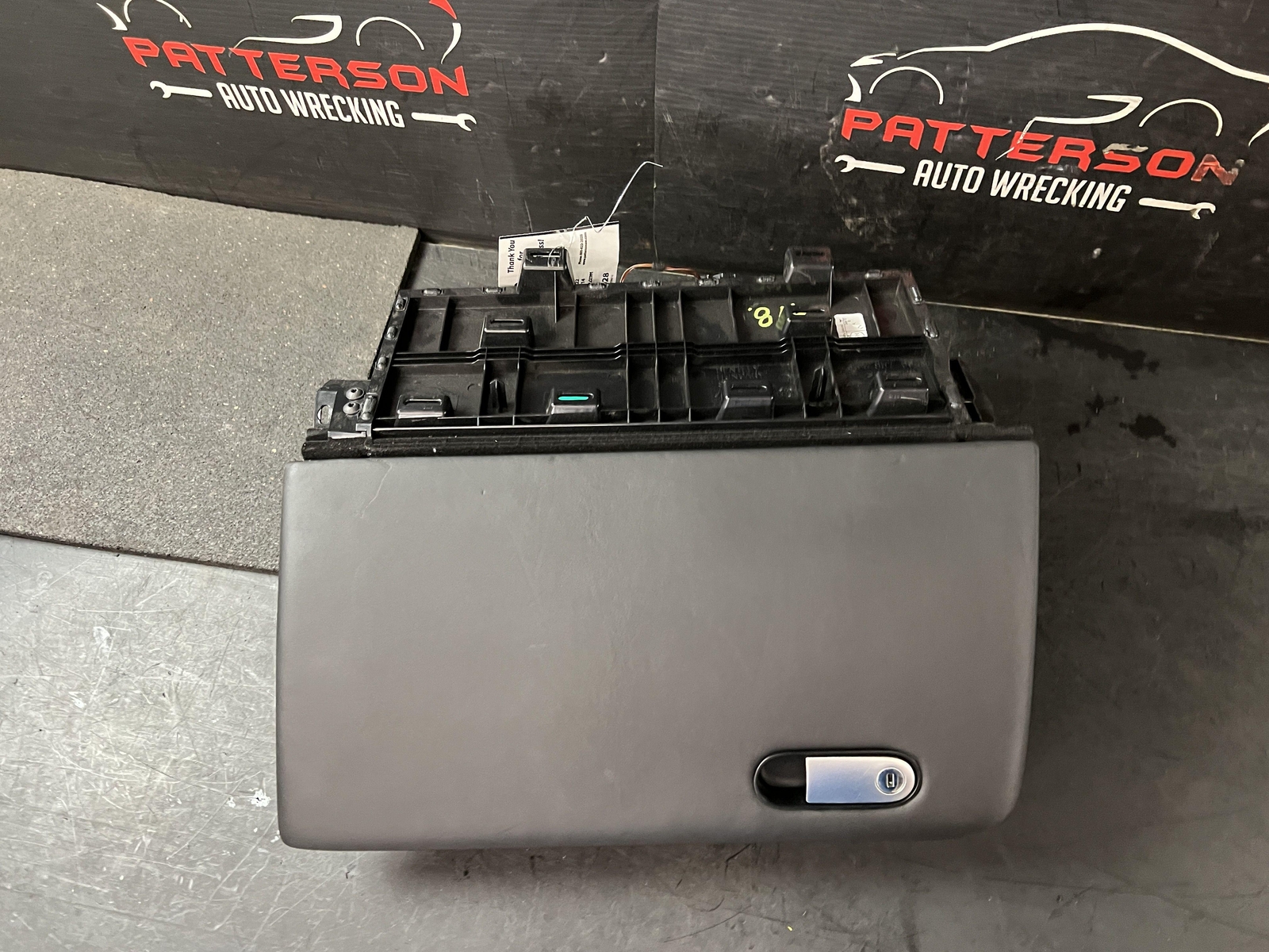 07-12 BENTLEY CONTINENTAL GT DASH GLOVE BOX STORAGE COMPARTMENT BLACK