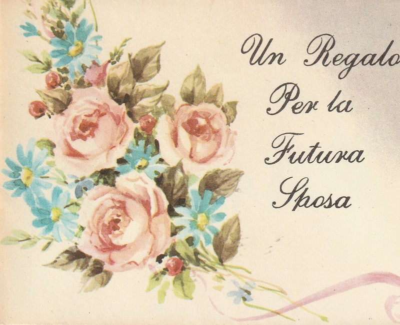 Vintage ITALIAN Money Holder Greeting card for Bridal Shower Regalo Futura Sposa