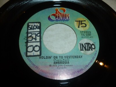 AMBROSIA - Holdin on to yesterday - 1975 USA 2-Track 7'' Juke box Vinyl Single