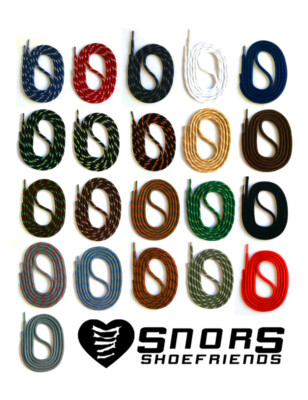 runde SCHNÜRSENKEL für WANDERSCHUHE ARBEITSSCHUHE, 75-200cm, 5mm Polyester SNORS