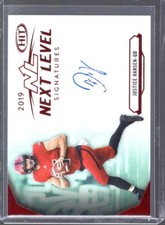 2019 Sage Hit Premier Draft Next Level Signatures Justice Hansen #NL-JH2 Auto