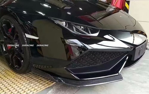 For Lamborghini Huracan LP610 Real Carbon Fiber Front Bumper Side Splitter Lip - Picture 6 of 15