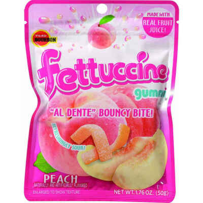 うめきち　フレーバー・クリエーション Bourbon Japan Fettuccine Gummy Candy Peach Grape Lemon Gummi 1.76