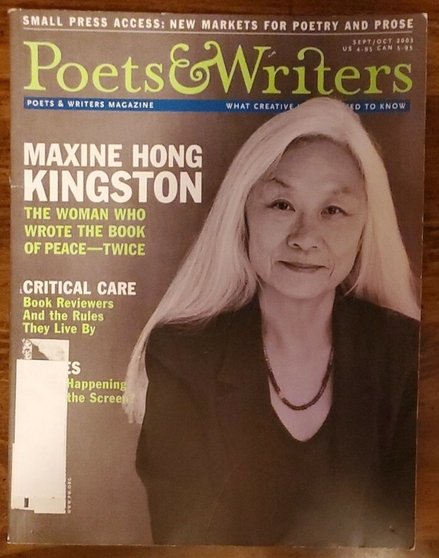"POETS & WRITERS" MAG SEPT/OCT 2003 MAXINE HONG KINGSTON COVER + JHUMPA LAHIRI