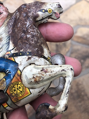 Lone Ranger - Mar 1938 Hi-Ho Silver - Roping Horse Windup Toy w/Lasso - Picture 9 of 11