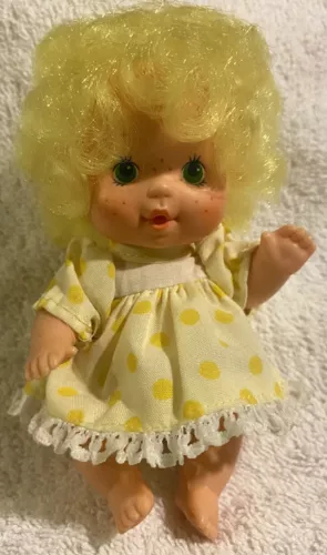 Vintage 1980s Strawberry Shortcake🍓 4.5" Baby Lemon Meringue Original Outfit🍋
