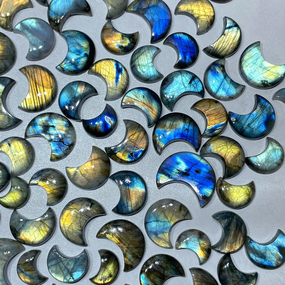 Natural Labradorite Carved Carving Loose Artisan Gemstone For Necklace Making - Image 3 of 4