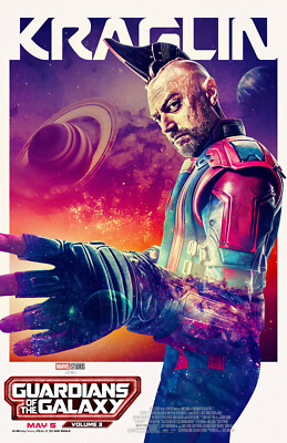AA1766 Guardians of the Galaxy Vol 3 Film 2023 Kragun Movie Poster 11x17