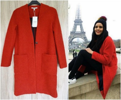 zara red wool coat