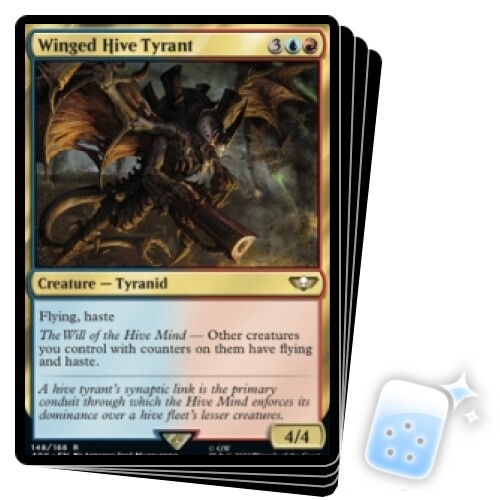 WINGED HIVE TYRANT X4 Warhammer 40,000 Magic MTG MINT CARD - Foto 1 di 1