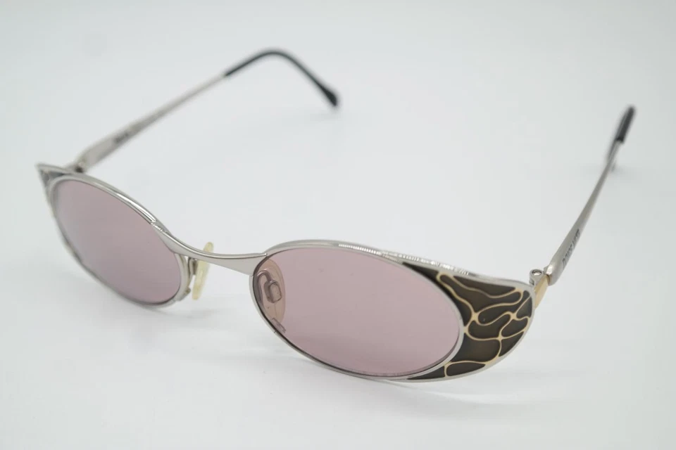 Vintage sunglasses DOLCE VITA DVS-13 silver gold black oval sunglasses - Image 3 of 4