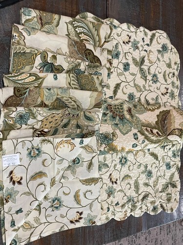 6 manteles individuales acolchados y reversibles de 19 x 14" y 8 servilletas artesanales a juego de 18 x 18" - Imagen 3 de 4
