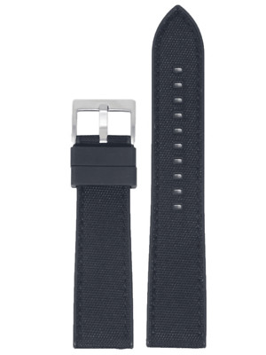DASSARI SAILCLOTH FKM hybrid strap BLACK 20mm 22mm UK - Main Image