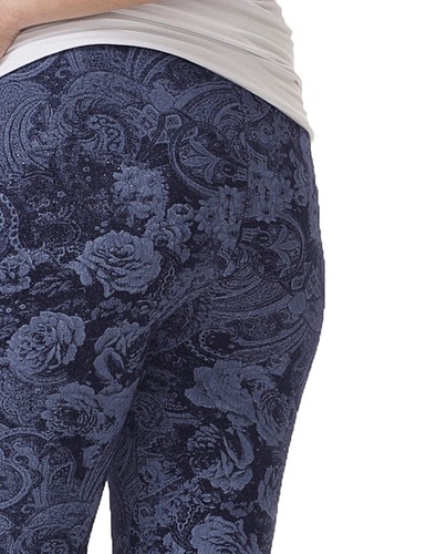 Umstand Capri Hose 3/4 Muster Umstandshose Leggings Leggins gekämmte Baumwolle - Picture 13 of 15