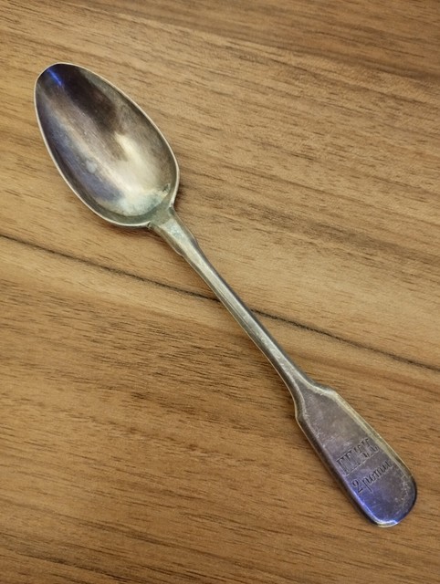 Vintage Russian empire teaspoon, Russian Imperial army, WWl, Melchior