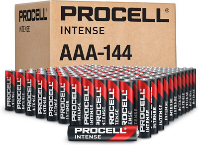 144 x PROCELL Intense AAA Alkaline Batteries High Power Devices - EXP 2036