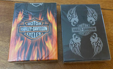 Harley Davidson Playing Cards Black and Orange- 2 Packs - New/Sealed