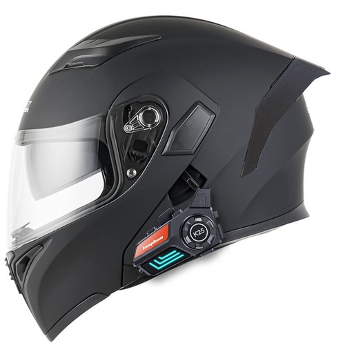 DOT Approved helmet Modular built-in Bluetooth Motorcycle Dual Lens Helmet - Picture 3 of 12