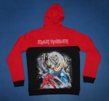 Iron Maiden Hoodie The Number of the Beast Men's Red Black Hoodie Medium