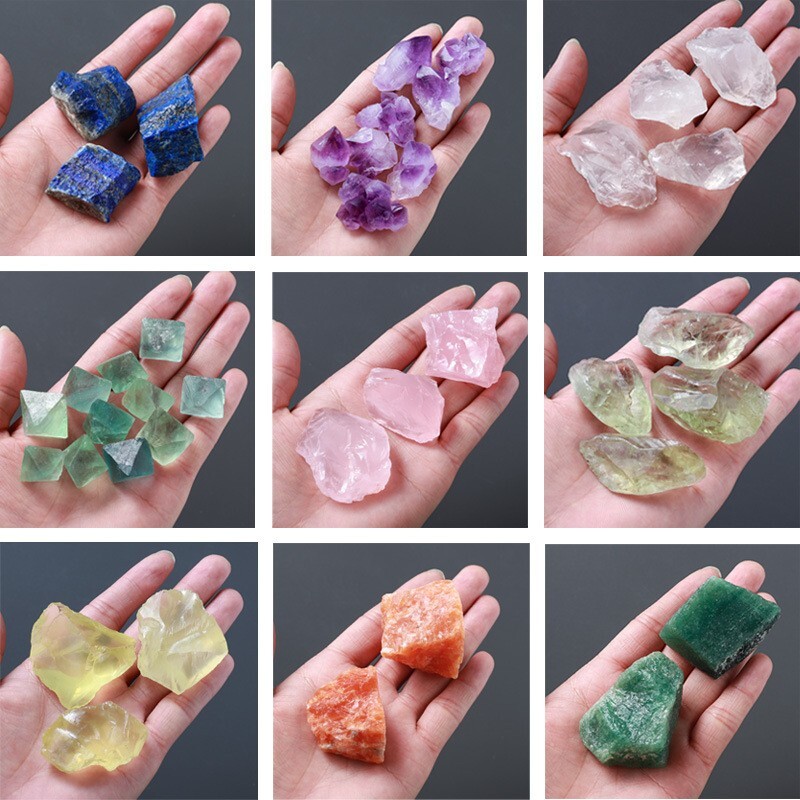 2 PCS Crystal Stones Natural Crystal Decor Crystal Gemstones Chakra Crystals