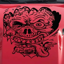 Zombie Biting Teeth Side Tailgate Hood Vehicle Decal Truck Car Vinyl Sticker SUV