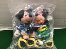 Tourist Mickey  Hula Minnie Mouse Official Disney Parks Bean Bag Plush NEW 8"