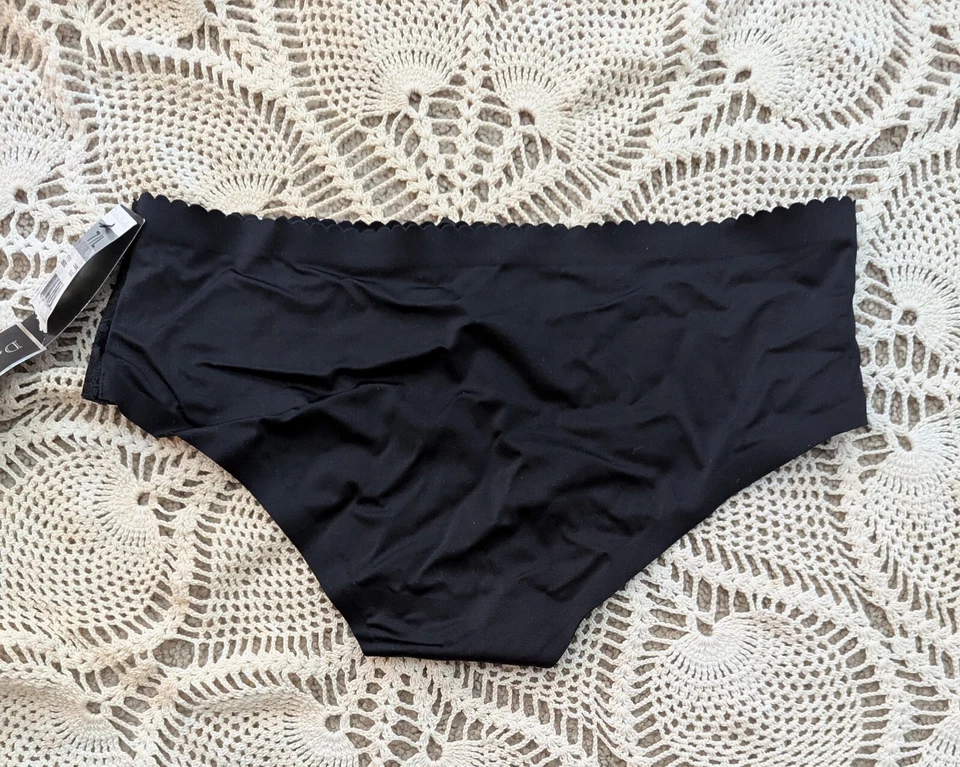 Женские черные нейлоновые трусики Delta Burke с кружевным акцентом размер 7/L стиль DB8762 - Изображение 2 из 4