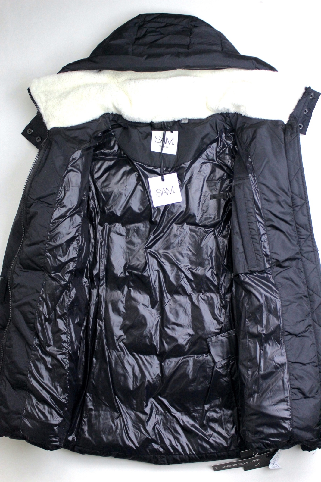 SAM. Womens Courtney Shearling Trim 