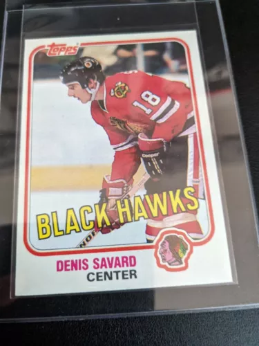 1981 Topps West Denis Savard #75 Rookie RC Chicago Blackhawks VG_ NM