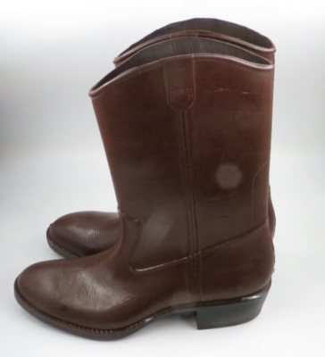 Bata Boots Made‎ in USA Western Biker Boots Black Steel Shank Size 10 Bata Boots Made in USA Western Biker Boots Brown Steel Shank  main image 4