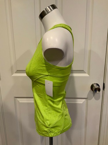Athleta Light Green Paisley Print Racerback Athletic Tank Top, Size XS - Picture 4 of 11