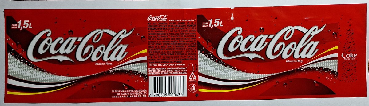 Coca-Cola 1918 ピンバッジ 1985年製 Coca Cola 1.5l label Argentina 2002 (variant 1) | eBay