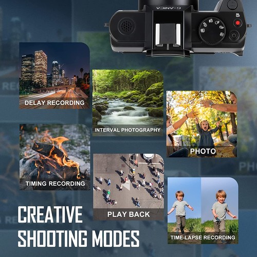 Digital Camera 4K 48MP 3'' flip screen Video Camera YouTube with Tripod Grip Mic - Picture 4 of 10
