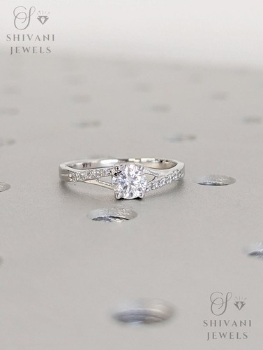 0.50 - 2Ct Round Lab Grown Diamond Twisted Wedding Engagement Ring in 14k Gold - Picture 2 of 15