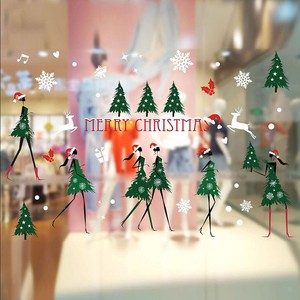 Immagini Di Natale Ragazze.Buon Albero Di Natale Ragazze Fiocco Di Neve Finestra Si Aggrappa Ebay