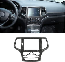 Carbon Fiber GPS Navigation Panel Cover Trim For Jeep Grand Cherokee 2014-2018