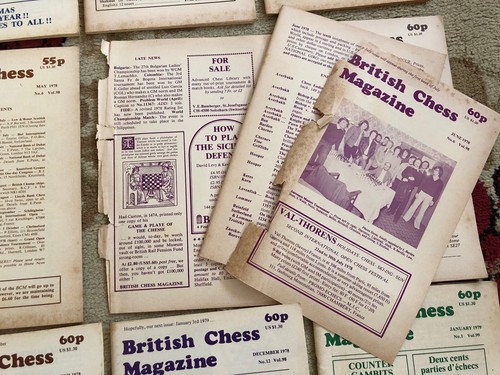 Large Lot Vintage 31 British Chess Magazines Newspapers 1974-1980 - Picture 8 of 12