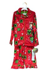 Boys' Minecraft 2pc Coat Pajama Set - Red Size 4 -14